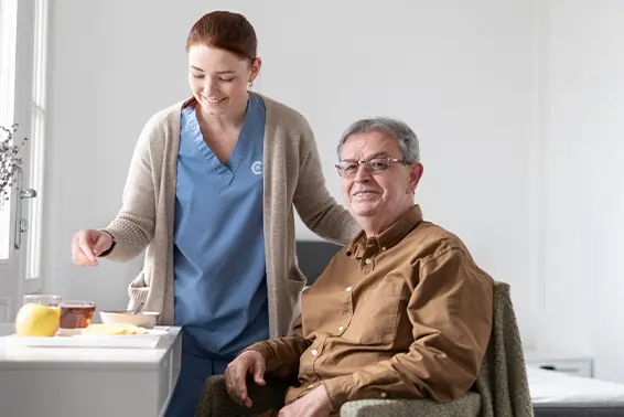 Pediatric home care session with a doctor examining a baby